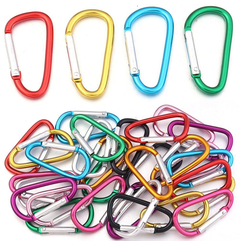 Carabiner Locking D - 10pcs/lot Aluminum Alloy Snap Clasps Carabiner
