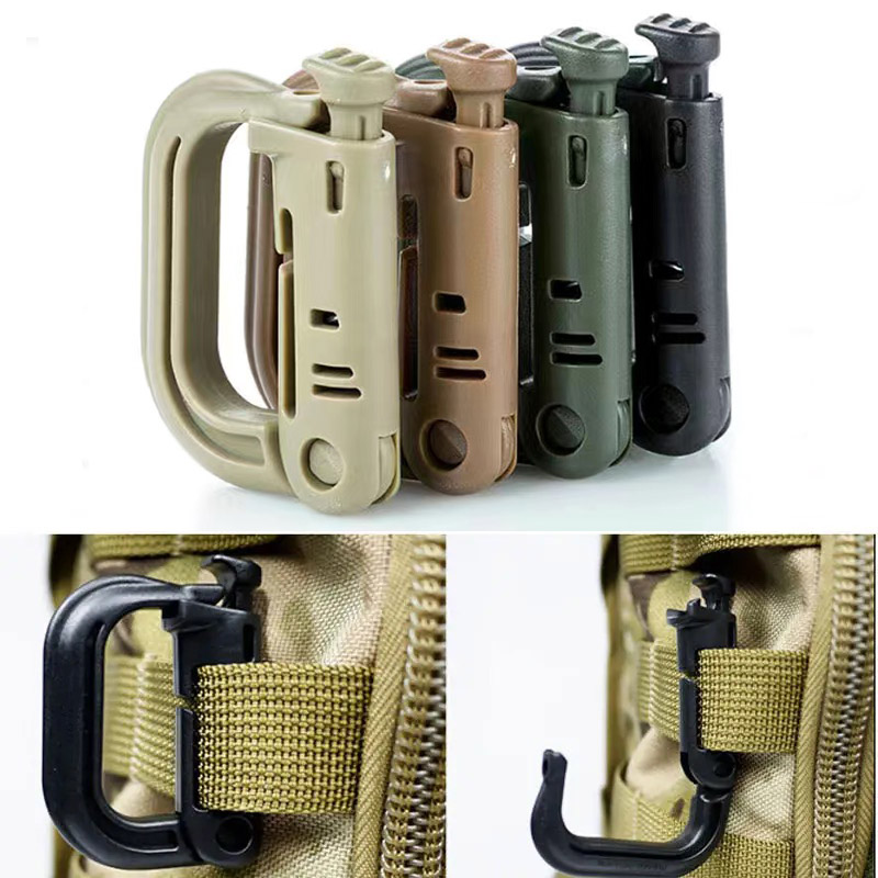 Carabiner Locking D - Tactical D-Ring Carabiner Grimlock Locking Plastic