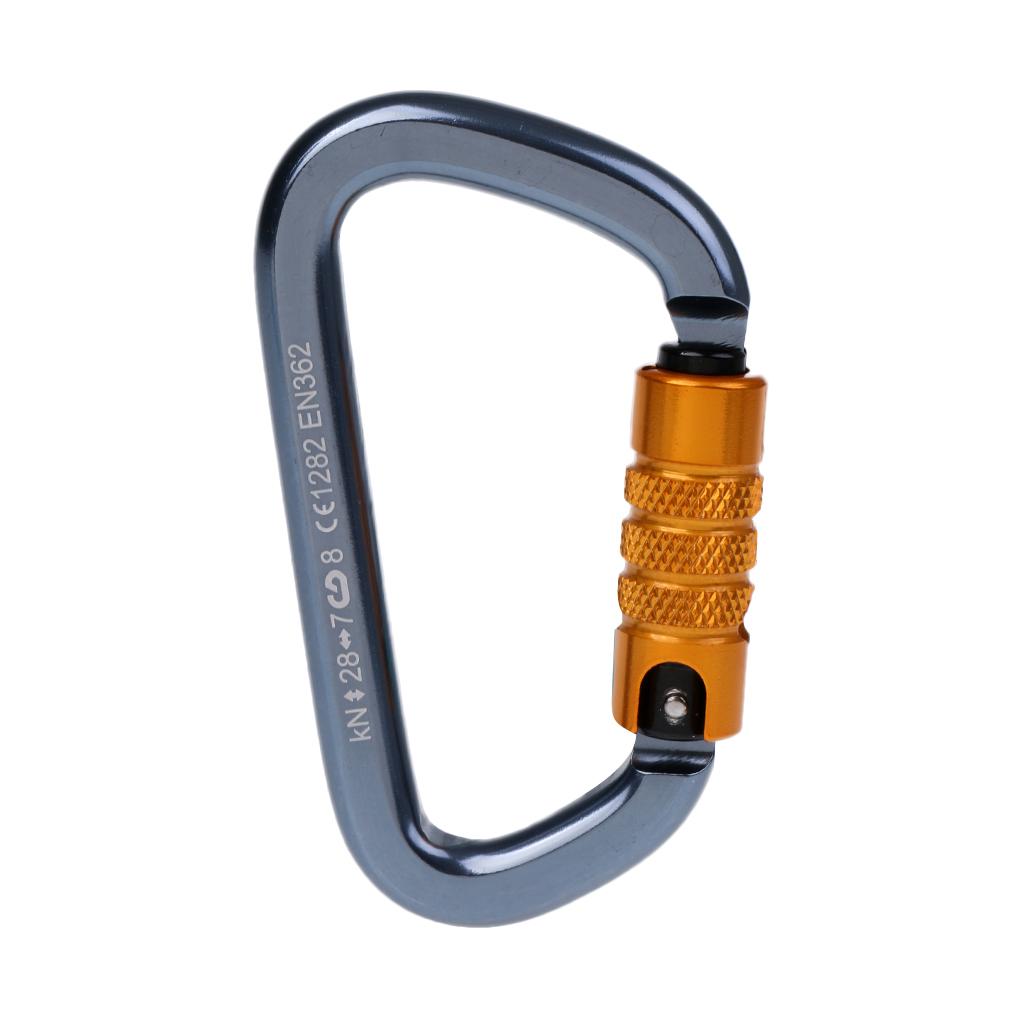 Carabiner Locking D - Metal Carabiner Outdoor Hiking Gear Locking