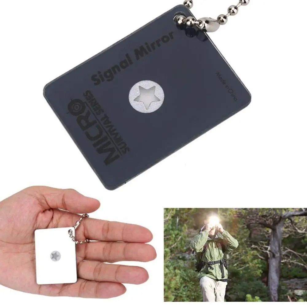 Signal Mirror Rescue - Portable Reflective Outdoor Signal Mirror Practical