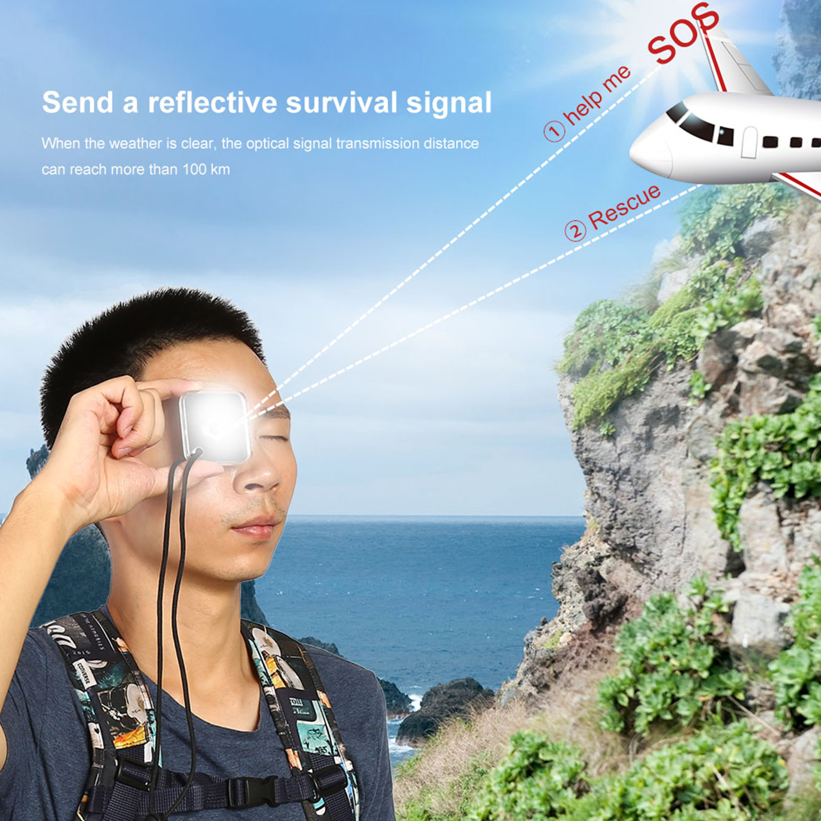 Outdoor Survival Emergency Sig - Signal Mirror Rescue ulasan dan harga
