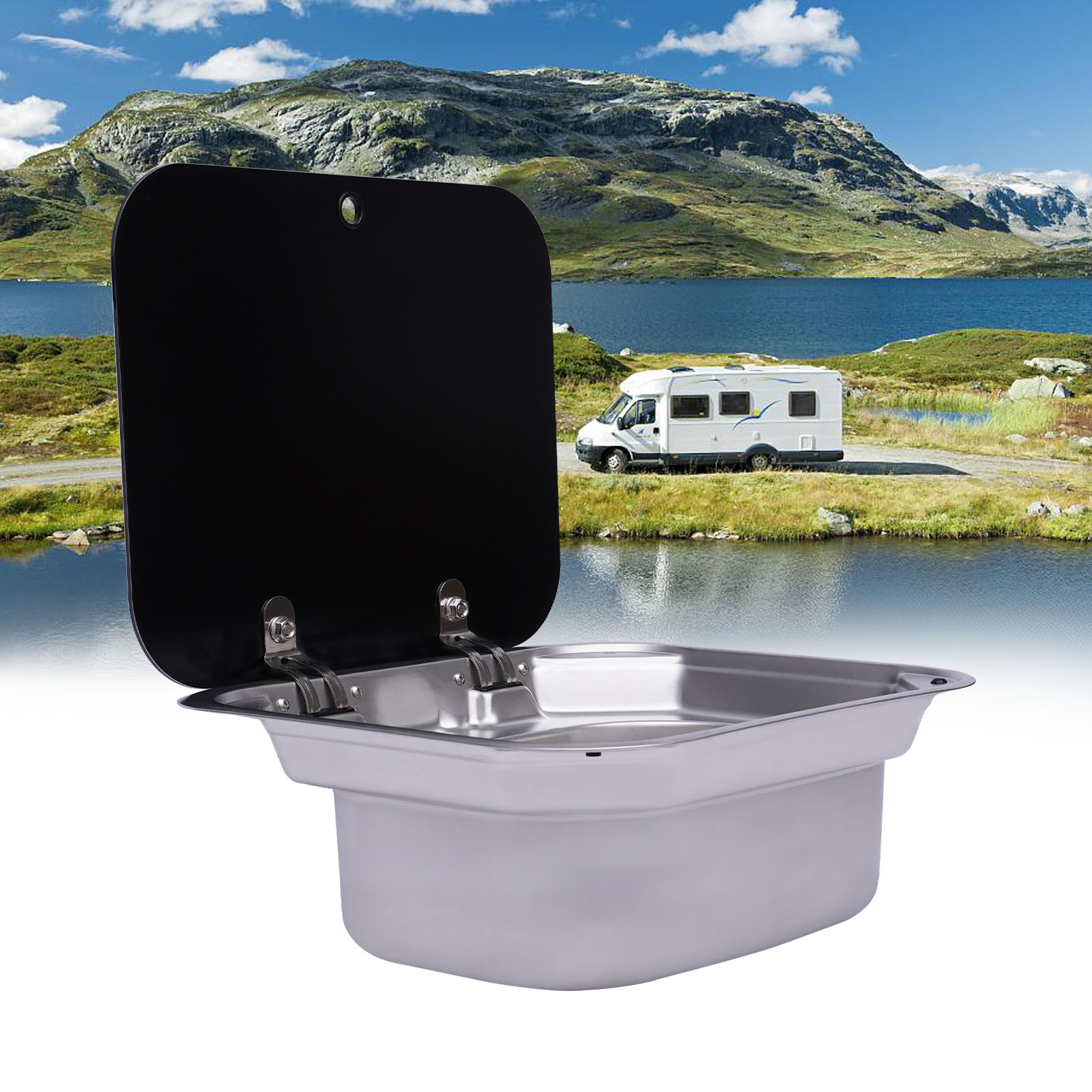 Space Saving RV Sink Semi Rece - Outdoor Adventures ulasan dan harga