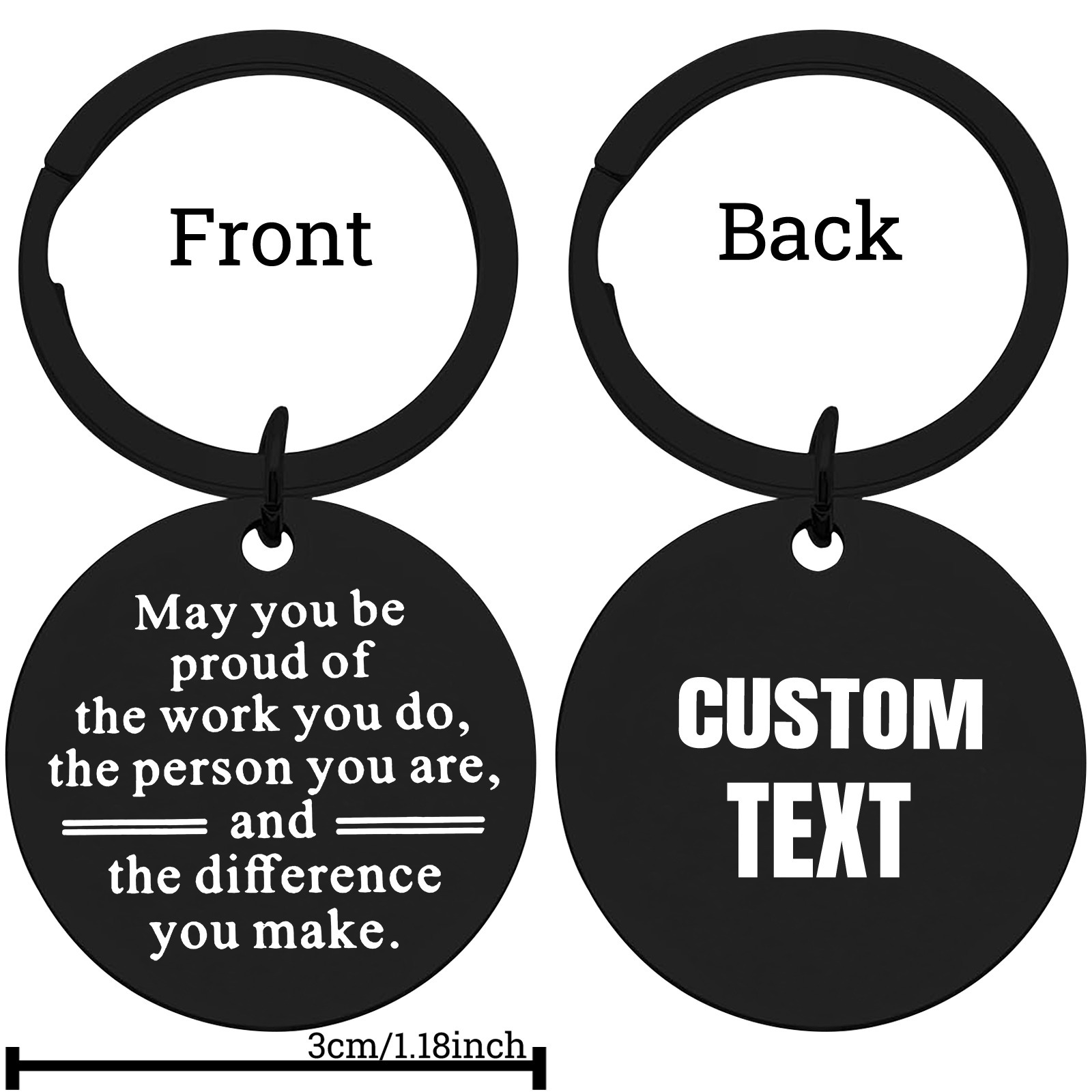 Custom Black Round Keychain, M - Outdoor Adventure Birthday Party ulasan dan harga