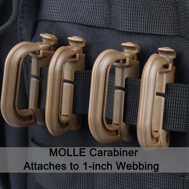 10Pcs Outdoor Plastic D-Ring T - Carabiner Locking D ulasan dan harga