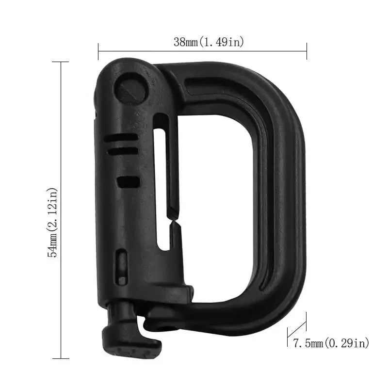 10Pcs Outdoor Plastic D-Ring T - Carabiner Locking D ulasan dan harga