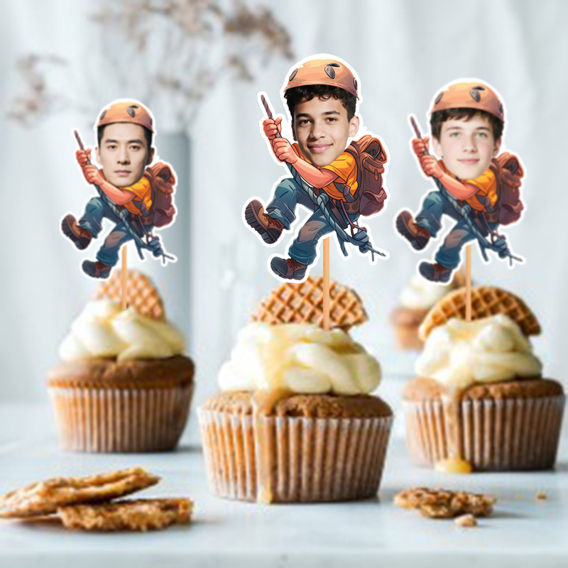 12/24pcs Custom Mountain Climb - Outdoor Adventure Birthday Party ulasan dan harga