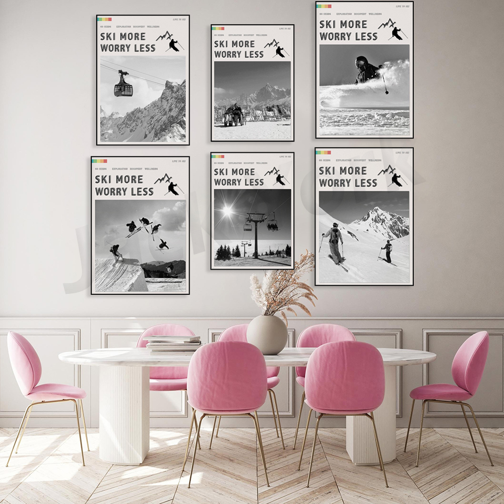 Ski More Worry Less Poster, Sk - Outdoor Adventure York ulasan dan harga