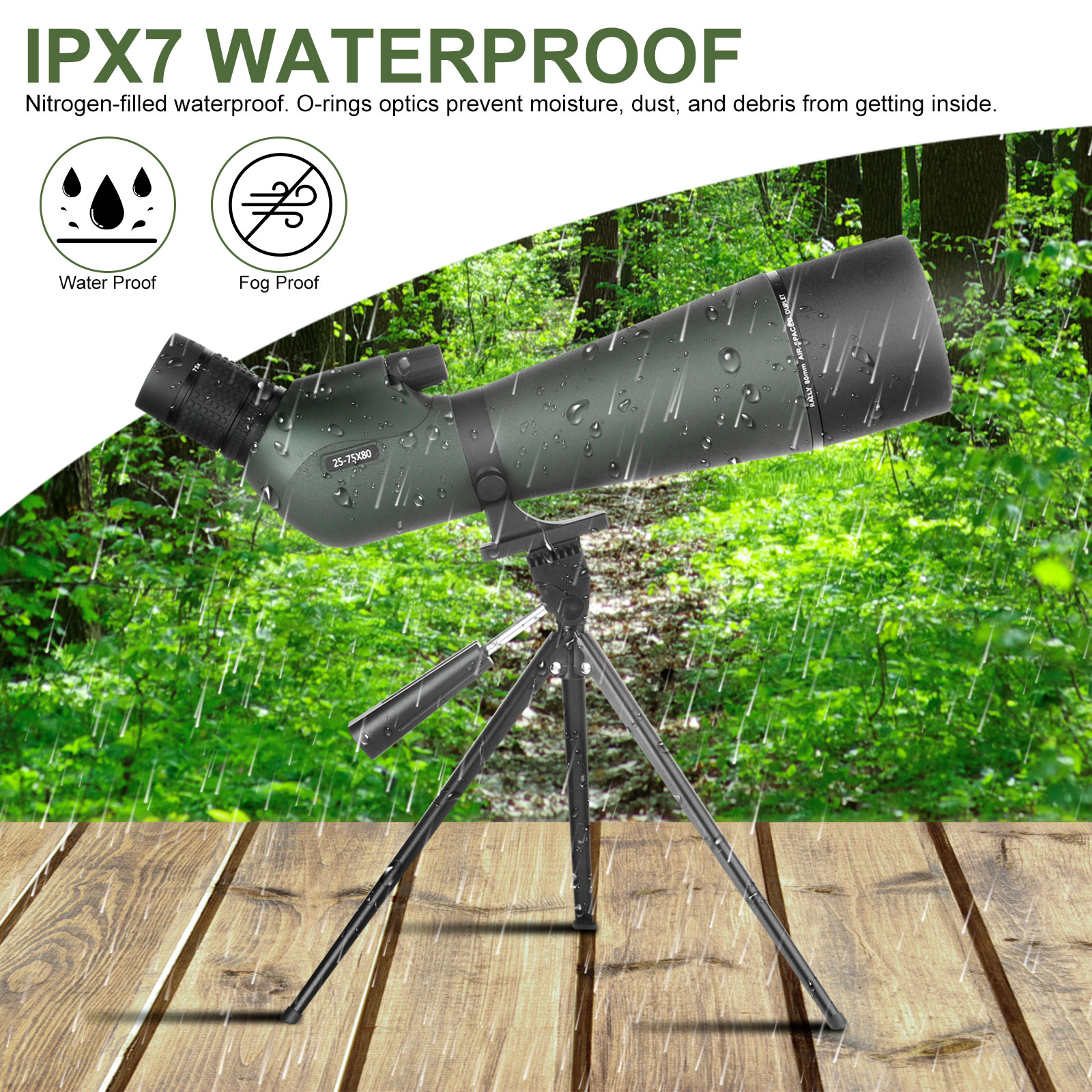 25-75x80 Telescope Spotting Sc - Outdoor Adventure Watches ulasan dan harga
