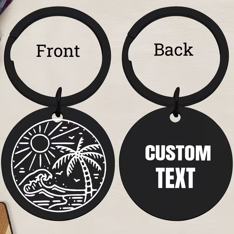 Customizable Black Round Keych - Outdoor Adventure Birthday Party ulasan dan harga