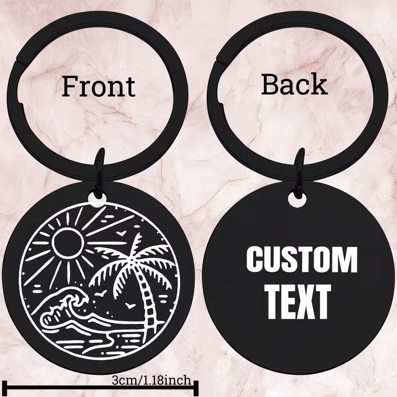 Customizable Black Round Keych - Outdoor Adventure Birthday Party ulasan dan harga