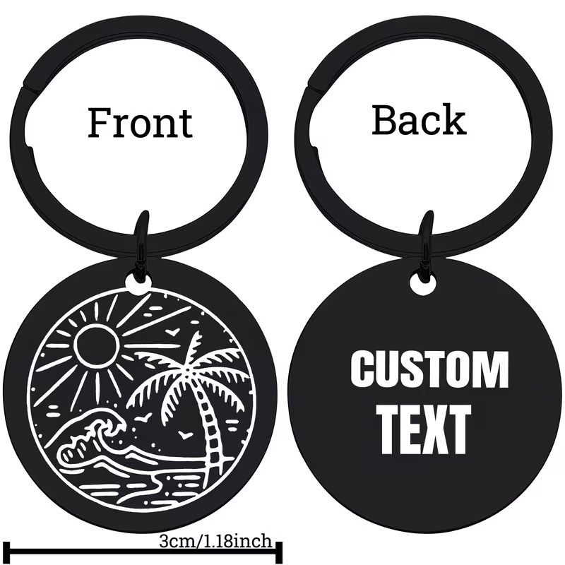 Customizable Black Round Keych - Outdoor Adventure Birthday Party ulasan dan harga