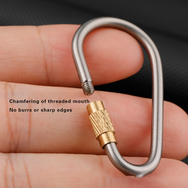Titanium Alloy Carabiner with  - Carabiner Locking D ulasan dan harga