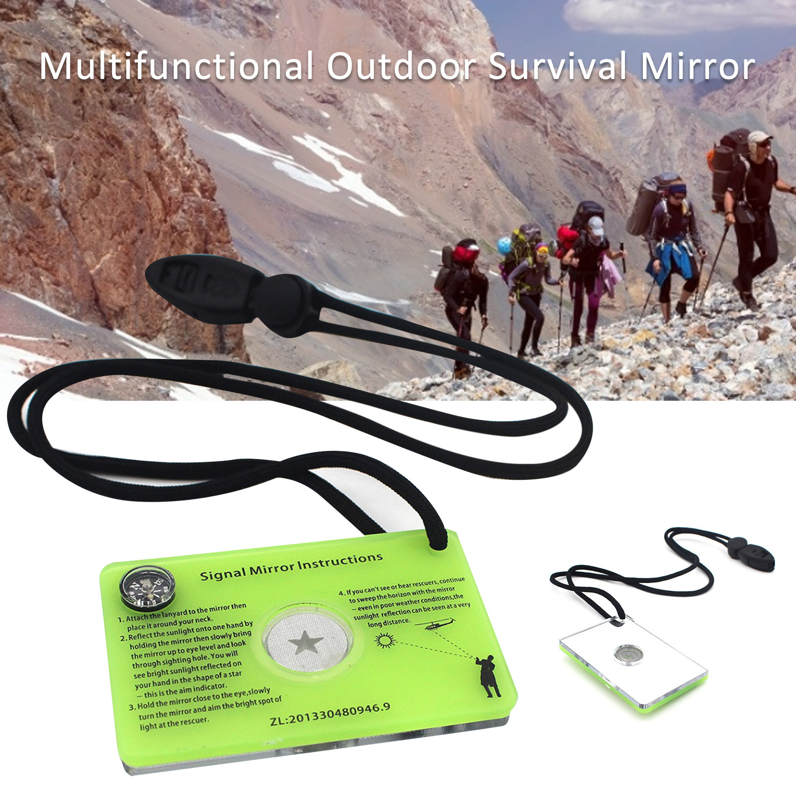 Multifunctional Survival Emerg - Signal Mirror Rescue ulasan dan harga