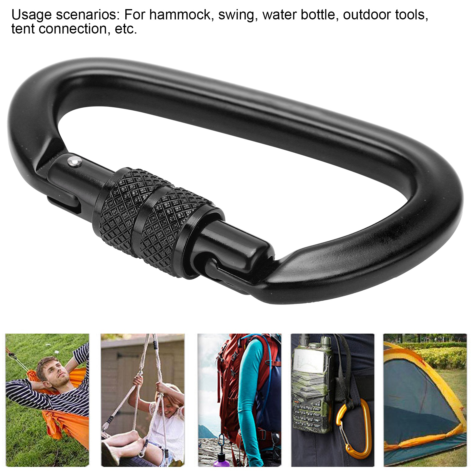 16KN Aluminum Alloy Screwgate  - Carabiner Locking D ulasan dan harga