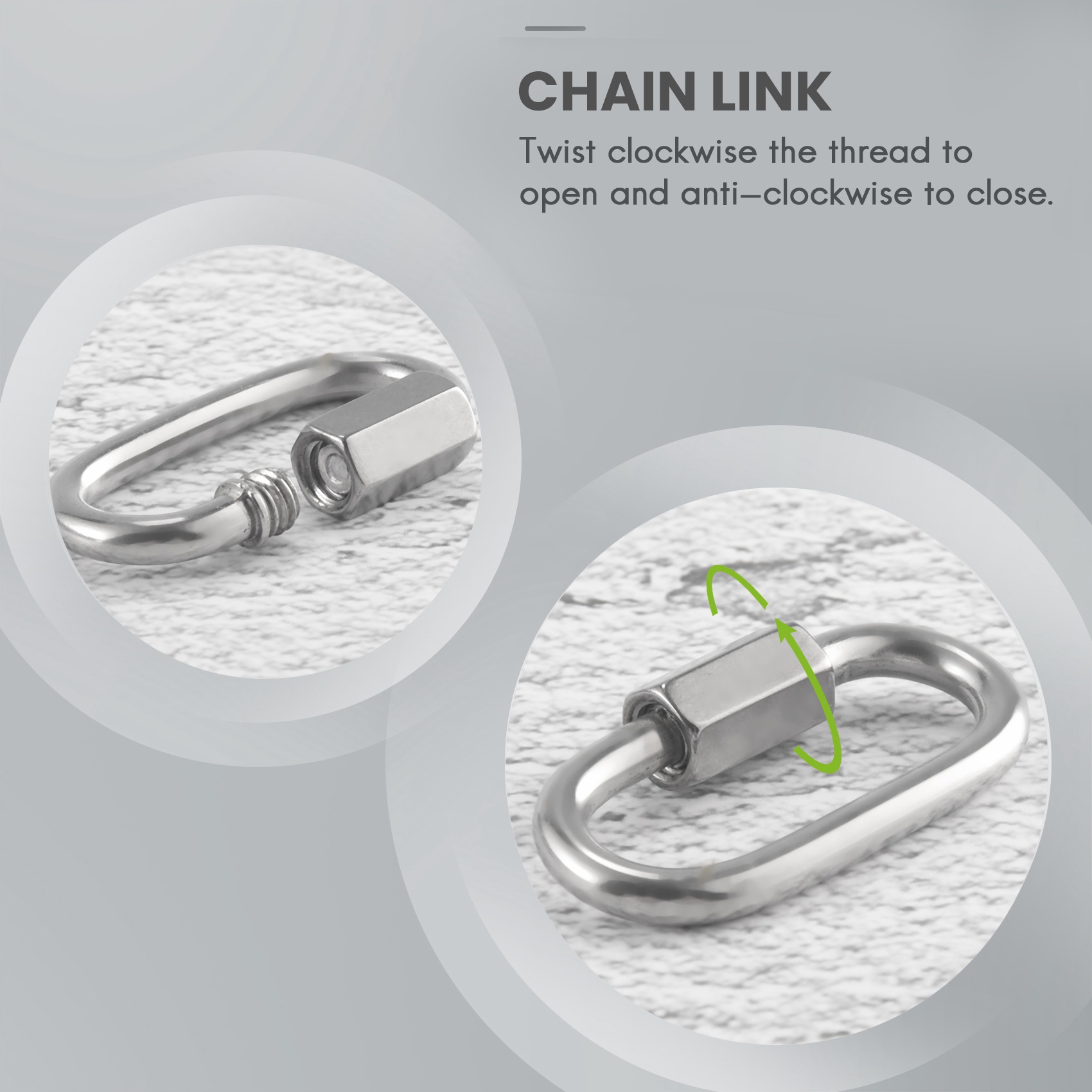 A60Z12 Pcs Quick Link 4MM Stai - Carabiner Locking D ulasan dan harga