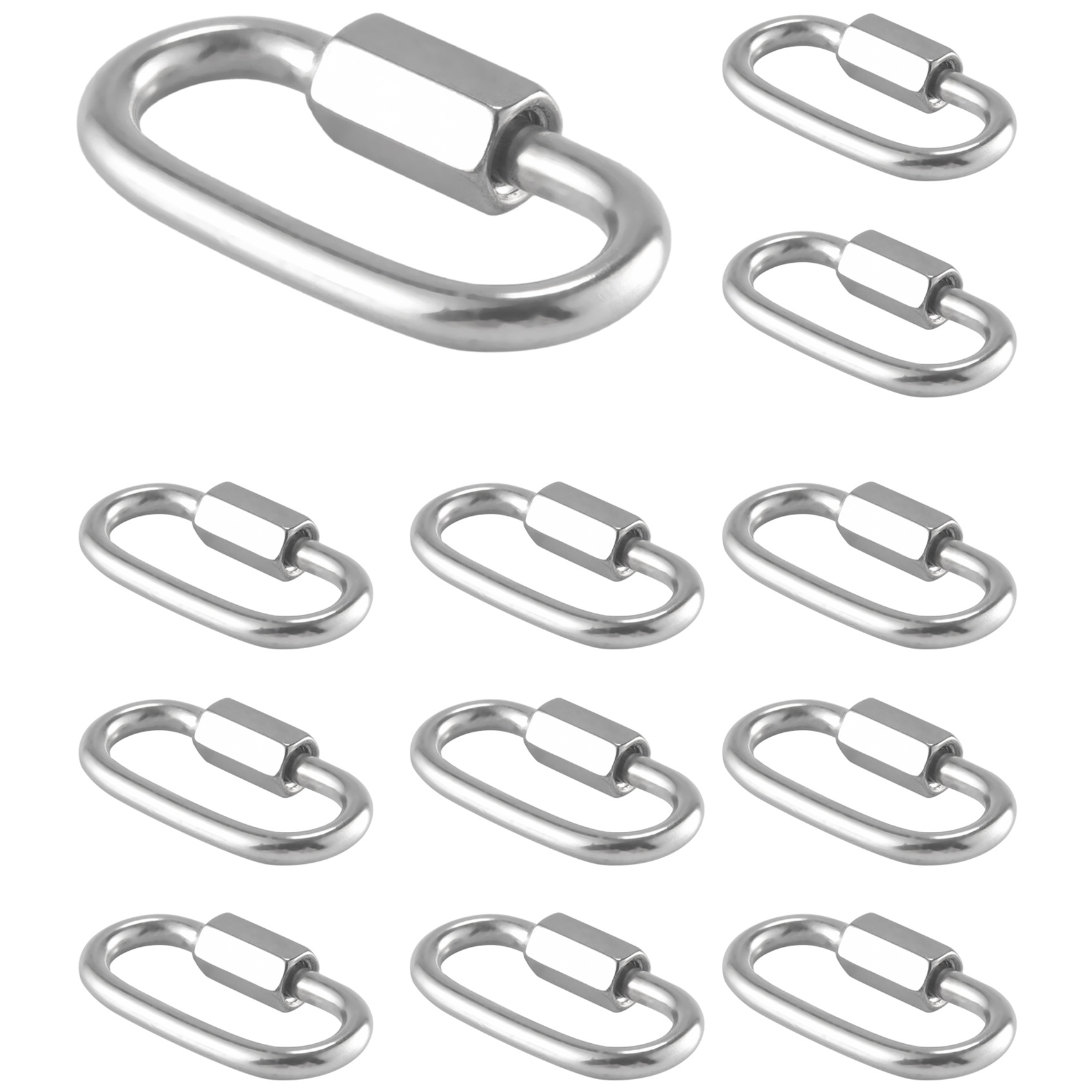 A60Z12 Pcs Quick Link 4MM Stai - Carabiner Locking D ulasan dan harga