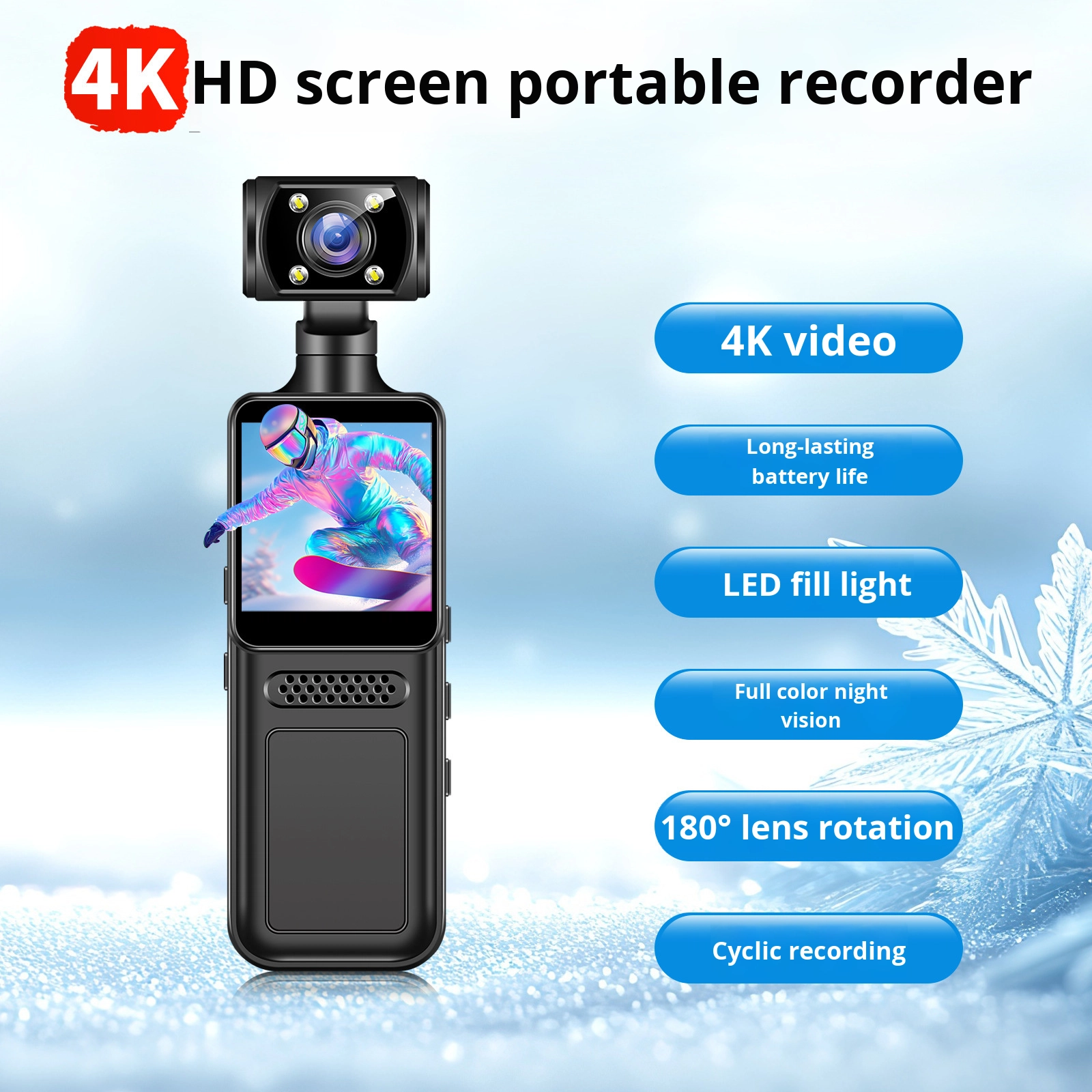 Portable HD WiFi Body-Worn Cam - Outdoor Adventure Video ulasan dan harga
