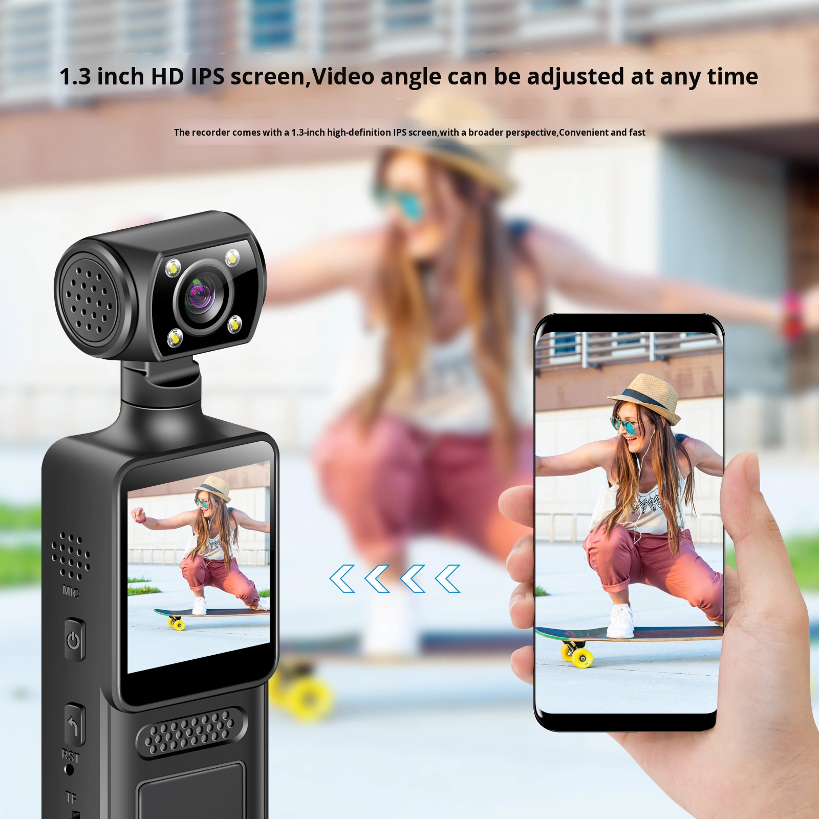 Portable HD WiFi Body-Worn Cam - Outdoor Adventure Video ulasan dan harga