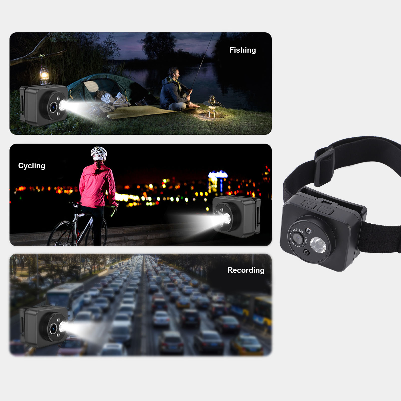 Headlight Camera Headlight Cam - Outdoor Adventure Video ulasan dan harga
