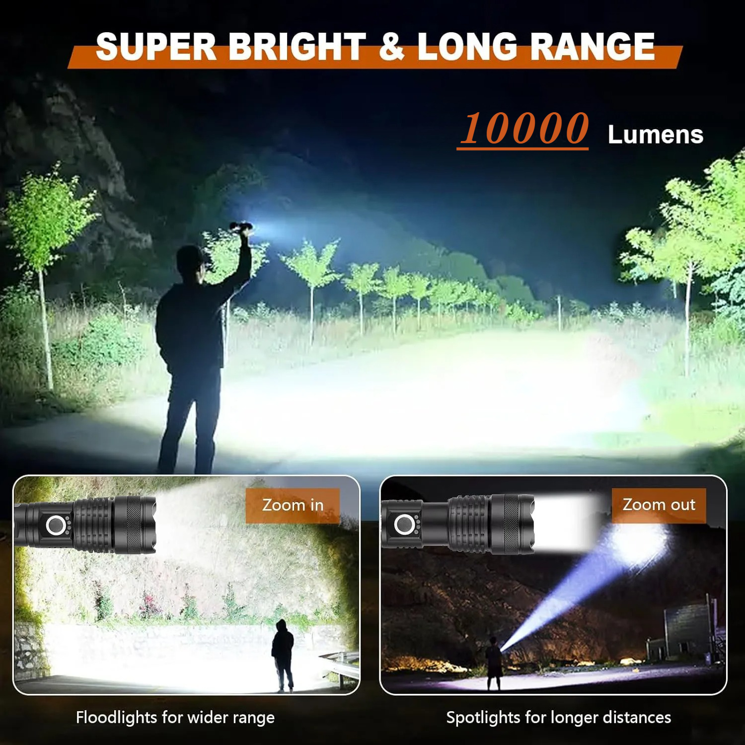 High Power LED Flashlight Rech - Outdoor Adventures ulasan dan harga
