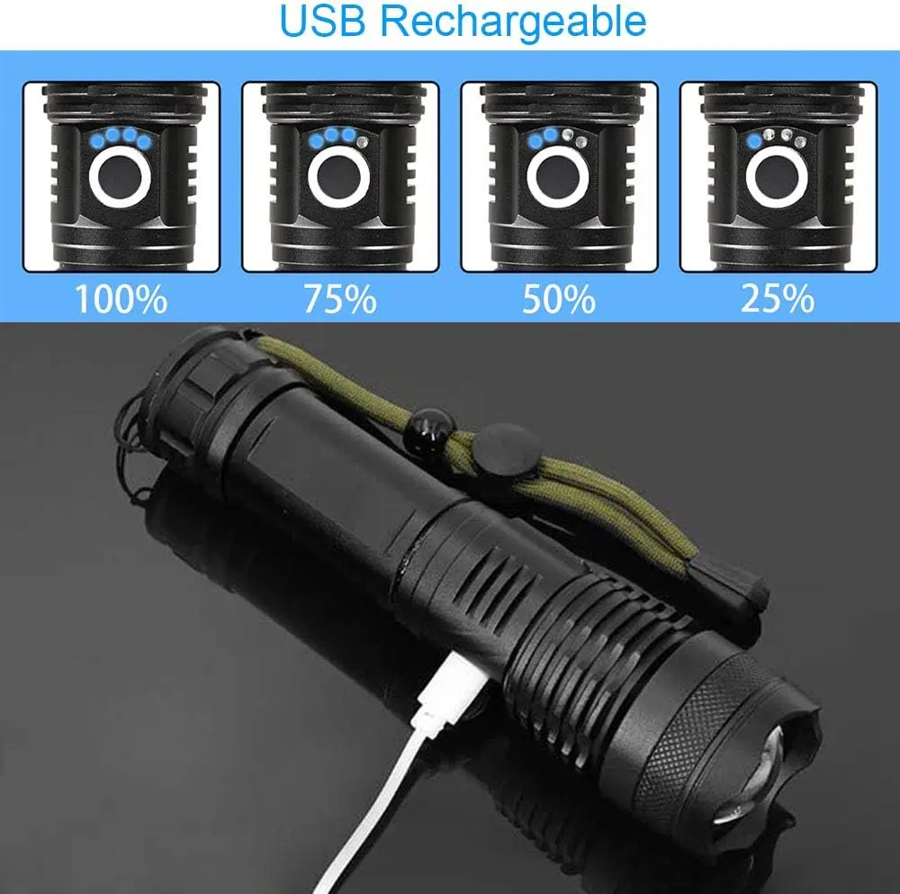 High Power LED Flashlight Rech - Outdoor Adventures ulasan dan harga