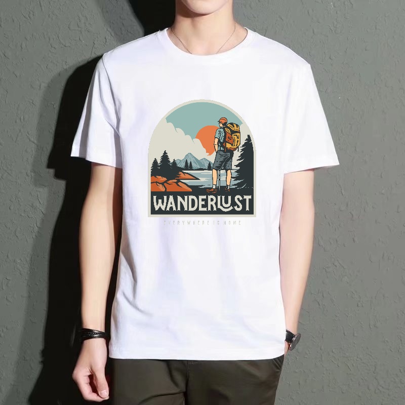 Men's Black Round-Neck Short-S - Outdoor Adventure Wear ulasan dan harga